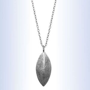 STUDIO SILVER Sterling Silver Glitter Texture Marquise Pendant Necklace